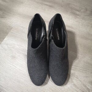 Liz Claiborne Jillian Ladies Size 7.5M Dark Grey Side Zipper Closure Booties